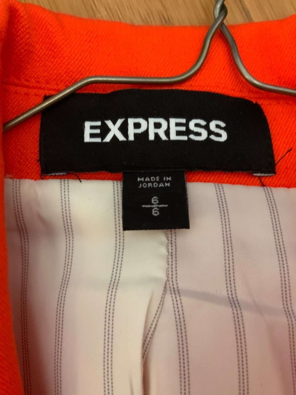 Express Double Breasted Novelty Button Blazer in Studio Stretch Twill - Picture 2 of 6